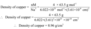 Density of solid