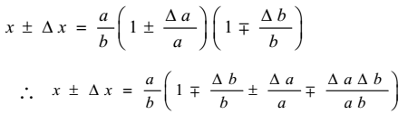 Propagation of Errors