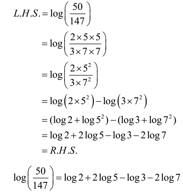 Laws of Logarithms