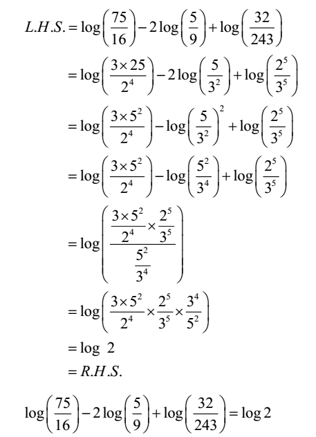 Laws of Logarithms