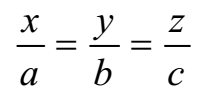 Equation of Line in Space