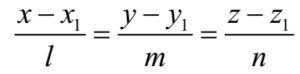 Equation of Line in Space