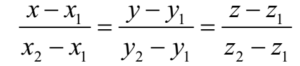 Equation of Line in Space