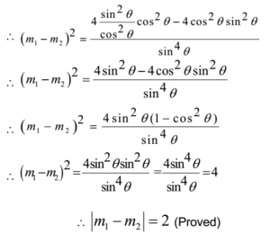 Relation between slopes