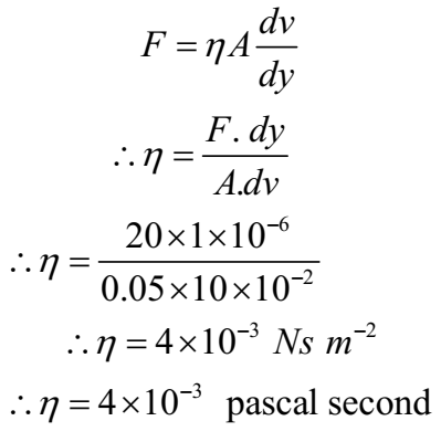 coefficient of viscosity